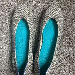 Rothy's Beige and Teal Women's Loafers